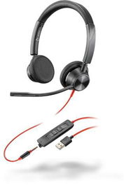Poly Blackwire 3325 Auriculares USB-A y 3.5mm, 20 Hz a 20 KHz, 94 dBSPL± 4 dB, 32 Ohm, Diseño Moderno y Cómodo