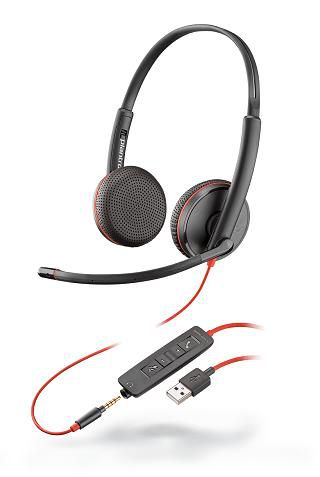 Poly Blackwire 3225 Auriculares con Micrófono USB-A y Jack 3,5 mm Negro