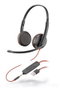 Poly Blackwire 3225 Auriculares con Micrófono USB-A y Jack 3,5 mm Negro