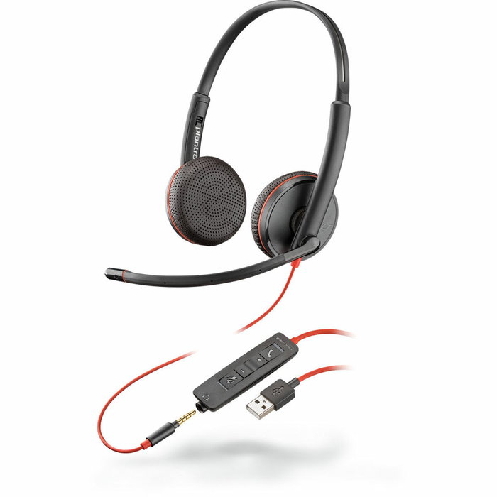 Poly Blackwire 3225 Auriculares con Micrófono USB-A y Jack 3,5 mm Negro