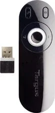 Targus Presentador Láser Inalámbrico con Puntero y Control Remoto, Tecnología KeyLock, 2.4 GHz, Alcance 15m, Negro/Gris
