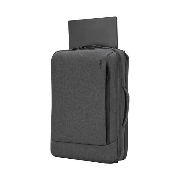 Targus Mochila para Portátil Cypress Convertible EcoSmart 15.6 Pulgadas 39.6 cm, Tirante Hombro, Bolsillos Frontal y Trasero, Color Gris, Peso 900 g