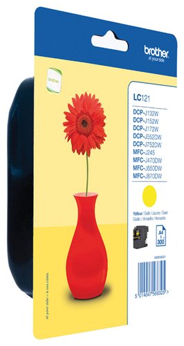 Brother Cartucho de Tinta Original LC121YBP Amarillo Brother Cartucho de Tinta Original LC121YBP Amarillo