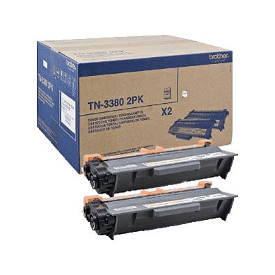 Brother Pack de 2 Tóner Negro TN-3380TWIN (16.000 páginas)