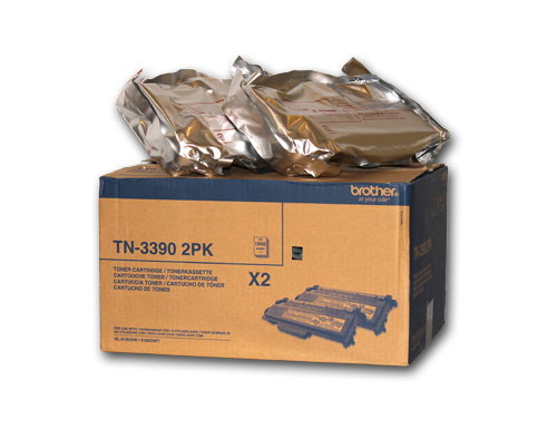 Brother TN3390 Pack de 2 Tóner Negro