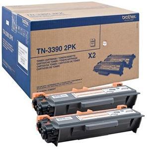Brother TN3390 Pack de 2 Tóner Negro