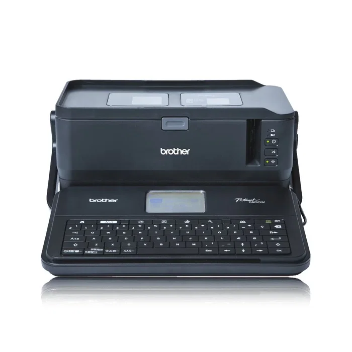 Brother PT-D800W Impresora de Etiquetas por Transferencia Térmica, 360 x 360 DPI, WiFi, USB, Teclado QWERTY Separable con Pantalla LCD, 17 Líneas