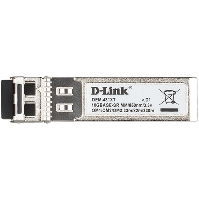 D-Link DEM-431XT Transceptor SFP+ 10 Gbps Multimodo 850nm LC 550m Compatible 802.3ae 10GBASE-SR