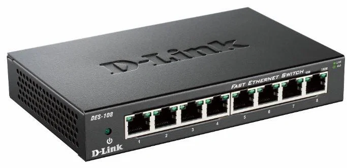 D-Link DES-108 Switch de 8 puertos Fast Ethernet 10/100 Mbps