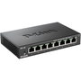 D-Link DES-108 - Switch de red 8 Puertos Fast Ethernet 10/100 Mbps, No Gestionado, Metal, Plug and Play, Ahorro Energía Green, QoS, Montaje Pared