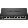 D-Link DES-108 - Switch de red 8 Puertos Fast Ethernet 10/100 Mbps, No Gestionado, Metal, Plug and Play, Ahorro Energía Green, QoS, Montaje Pared