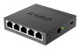 D-Link DGS-105 Switch Gigabit Ethernet de 5 Puertos (10/100/1000 Mbps), No Administrado, Capa L2, Color Negro