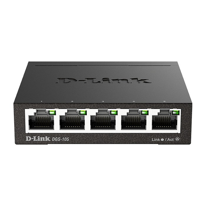 D-Link DGS-105 Switch de 5 Puertos Gigabit Ethernet Negro
