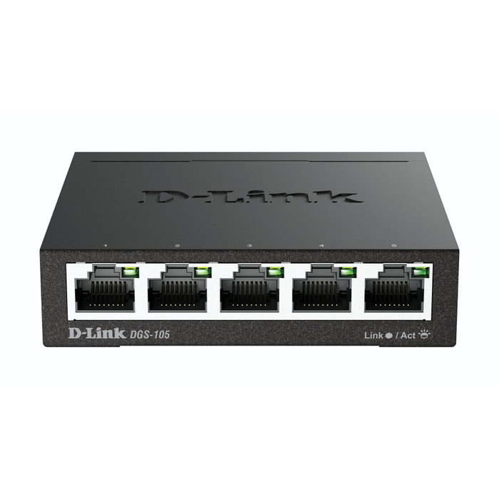 D-Link DGS-105 Switch de 5 Puertos Gigabit Ethernet Negro
