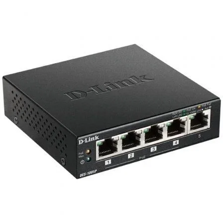 D-Link DES-1005P Switch de 5 Puertos 10/100 Mbps con 1 puerto PoE D-Link DES-1005P Switch de 5 Puertos 10/100 Mbps con 1 puerto PoE
