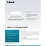 D-Link GO-SW-8E Switch de 8 puertos Fast Ethernet 10/100 Mbps Blanco