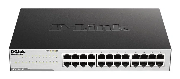 D-Link GO-SW-24G Switch Gigabit de 24 Puertos 10/100/1000 Mbps No Administrado para Oficina, Escritorio y Ahorro Energético IEEE 802.3az D-Link GO-SW-24G Switch Gigabit de 24 Puertos 10/100/1000 Mbps No Administrado para Oficina, Escritorio y Ahorro Energético IEEE 802.3az
