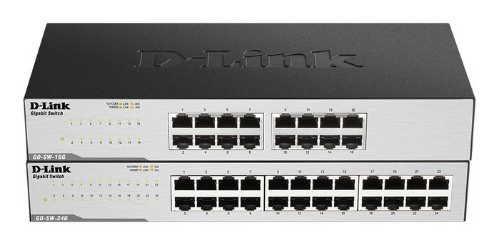 D-Link GO-SW-16G/E Switch de 16 Puertos Gigabit Ethernet Negro