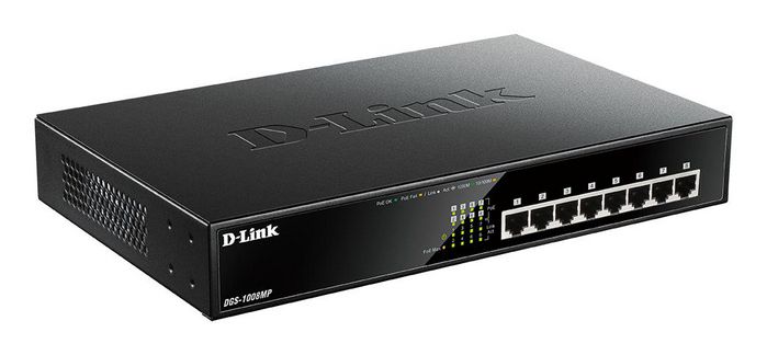 D-Link DGS-1008MP Switch de Escritorio con 8 Puertos PoE Gigabit Ethernet