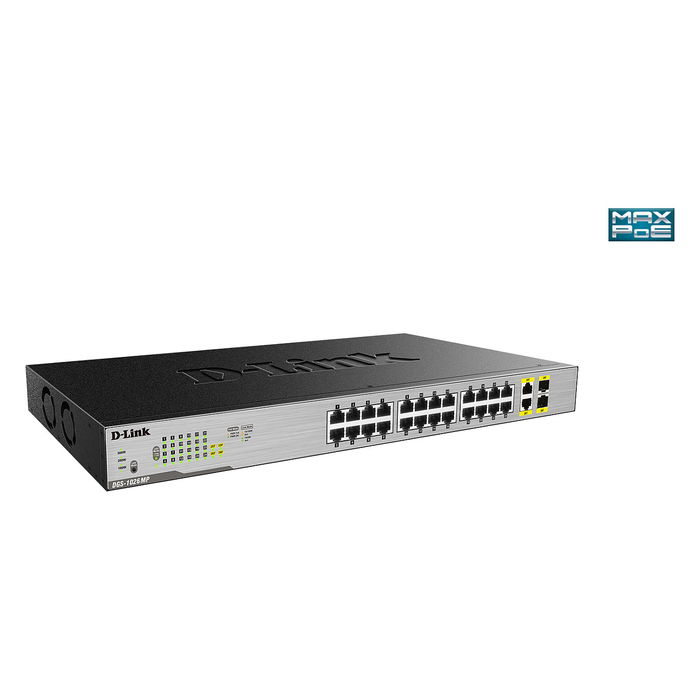 D-Link Switch PoE+ LAYER2 GB Switch - Conmutador de Red con Alimentación por Ethernet para Dispositivos Compatibles