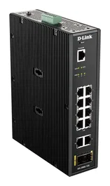 D-Link DIS-200G-12S Switch Industrial Gestionado L2, 12 Puertos (10x Gigabit RJ-45 + 2x SFP), Montaje Rack/Pared/DIN, 24 Gbit/s, IP30, -40 a 65 °C
