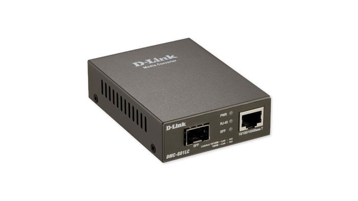 D-Link Convertidor Fibra Óptica Gigabit Ethernet RJ45 a Puerto SFP, 10/100/1000 Mbit/s, IEEE 802.3ab/u/x, MTBF 506711h, Alimentación 5V, Color Gris