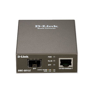 D-Link DMC-G01LC/E Convertidor de Medios Gigabit Ethernet a SFP Gris