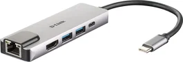 D-Link DUB-M520 Base para portátil y replicador de puertos Thunderbolt 3 Aluminio