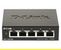 D-Link DGS-1100-05V2/E Switch Gigabit Ethernet Gestionado L2 5 Puertos (10/100/1000), QoS, Administración Web y Cloud, Negro, Sin Ventilador