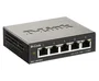 D-Link DGS-1100-05V2/E Switch Gigabit Ethernet Gestionado L2 5 Puertos (10/100/1000), QoS, Administración Web y Cloud, Negro, Sin Ventilador