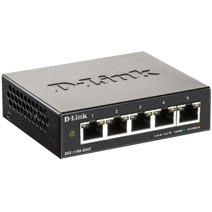 D-Link Switch Easysmart 5 Puertos Gigabit Gestionable (10/100/1000) | DGS-105