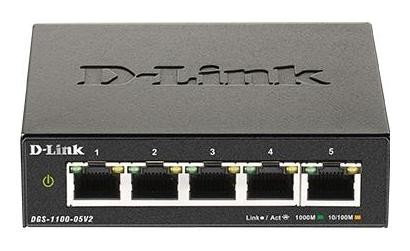 D-Link DGS-1100-05V2/E Switch de red 5 Puertos Gigabit Smart Managed L2