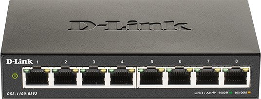D-Link DGS-1100-08V2/E Switch Gestionado de Capa 2 con 8 Puertos Gigabit