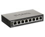D-Link DGS-1100 Switch Gestionado Inteligente 8 Puertos Gigabit Ethernet 10/100/1000 Mbps, 16 Gbps, 11.9 Mpps, 4K MAC, 145 x 82 x 28 mm