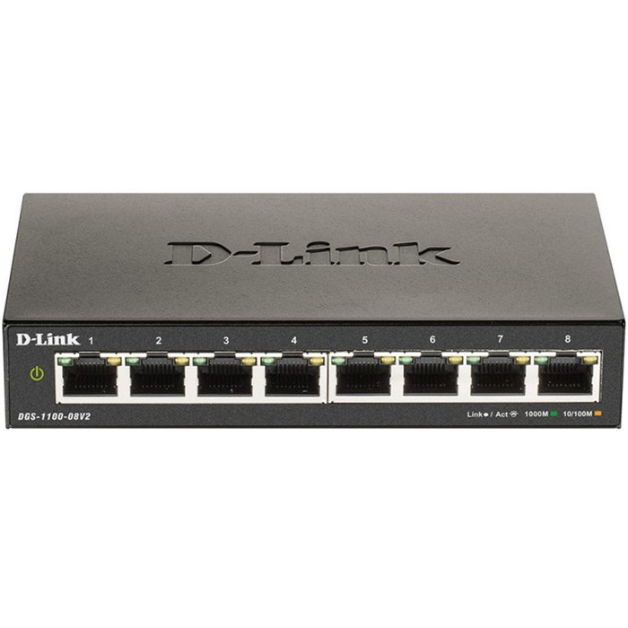 D-Link DGS-1100-08V2/E Switch Gestionado de Capa 2 con 8 Puertos Gigabit
