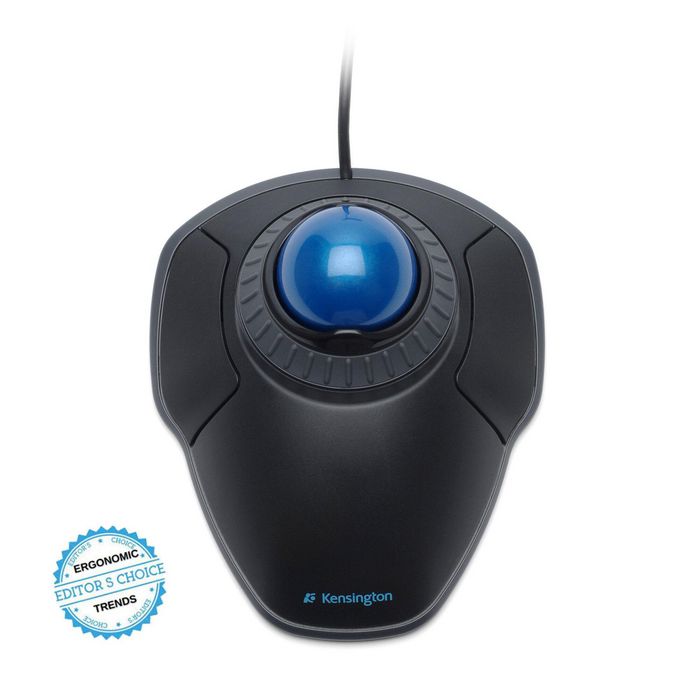 Kensington Orbit Trackball con Anillo de Desplazamiento, Ambidextro, Negro
