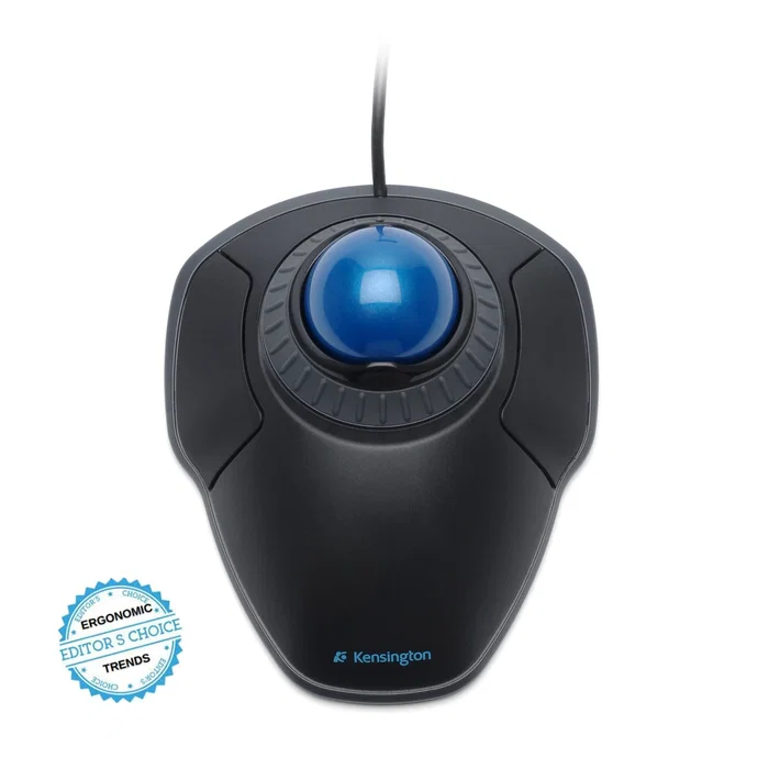 Kensington K72337EU Orbit Trackball Negro con Anillo de Desplazamiento, Bola 40mm, Ambidiestro, Conexión USB para PC y Mac