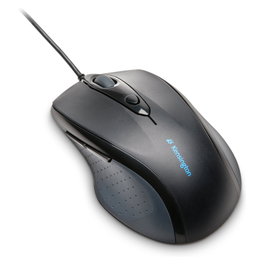 Kensington Ratón Pro Fit con Cable USB, Sensor Óptico, Negro