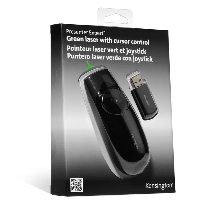 Kensington Expert Presentador Inalámbrico con Láser Verde y Joystick
