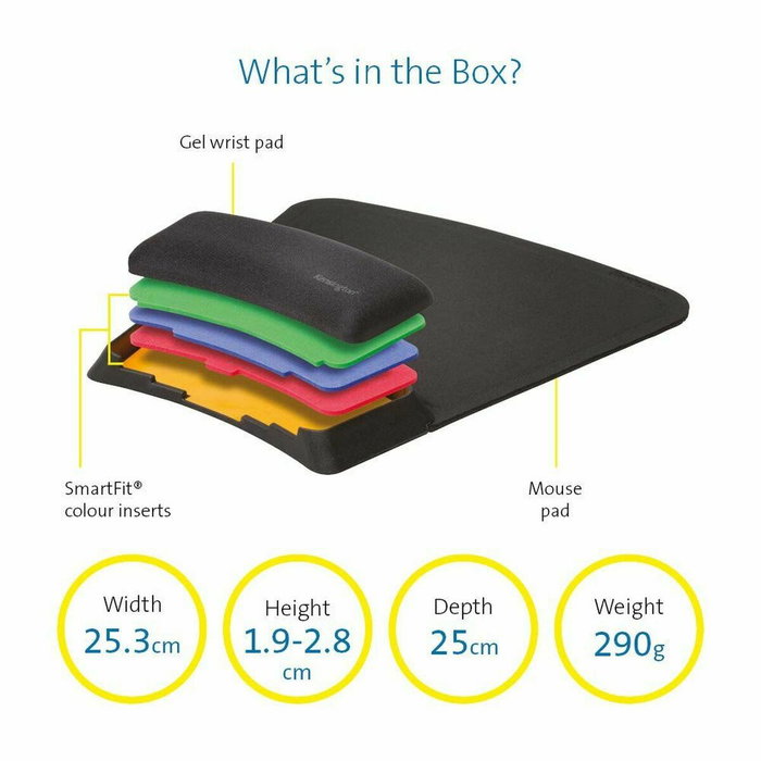 Kensington Alfombrilla para ratón SmartFit® con reposamuñecas ajustable