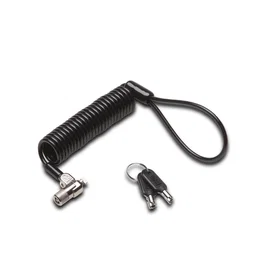 Kensington Candado con llave MicroSaver 2.0 para ordenadores portátiles, cable de acero de 1,8 m, negro y plata