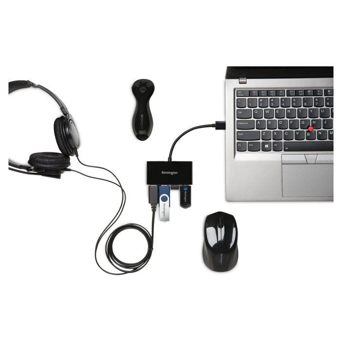 Kensington Hub USB 3.0 UH4000 de 4 Puertos Negro