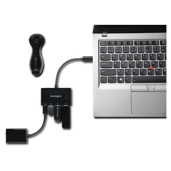 Kensington Hub USB-C CH1000 de 4 puertos, Negro Kensington Hub USB-C CH1000 de 4 puertos, Negro