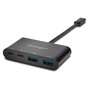 Kensington Hub USB-C CH1000 de 4 puertos, Negro