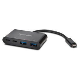 Kensington Hub USB-C CH1000 de 4 puertos, Negro
