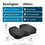 Kensington Cojín de Asiento Ergonómico Premium de Gel Frío y Viscoelástica Negro