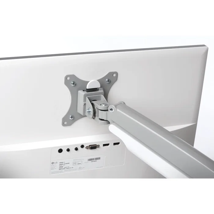 Kensington K55470EU Brazo Monitor SmartFit con Gas, Ajuste Un Toque, VESA 100x100, Soporte 13-34" hasta 9kg, Rotación 180°, Gris/Plata, para Escritorio (Abrazadera/Ojal)