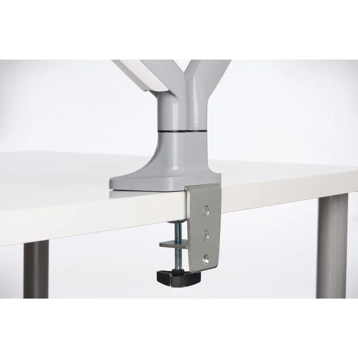 Kensington K55470EU Brazo Monitor SmartFit con Gas, Ajuste Un Toque, VESA 100x100, Soporte 13-34" hasta 9kg, Rotación 180°, Gris/Plata, para Escritorio (Abrazadera/Ojal)