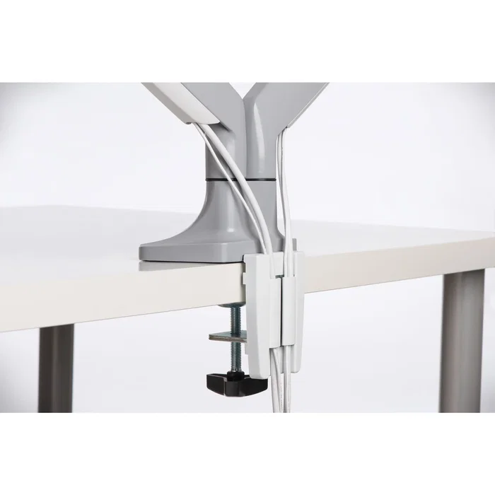 Kensington K55470EU Brazo Monitor SmartFit con Gas, Ajuste Un Toque, VESA 100x100, Soporte 13-34" hasta 9kg, Rotación 180°, Gris/Plata, para Escritorio (Abrazadera/Ojal)