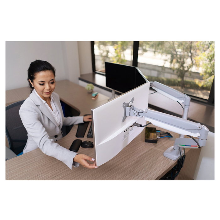 Kensington Brazo SmartFit K55470EU para monitor de hasta 32 pulgadas, Gris/Plata